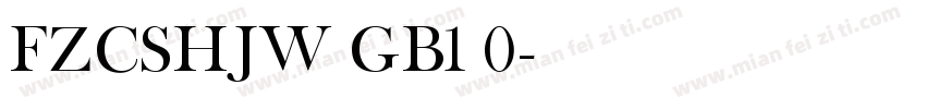 FZCSHJW GB1 0字体转换